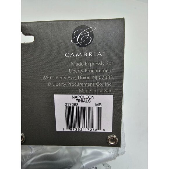 Cambria Classic Finials 5/8" Matte Brown. - Picture 6 of 7